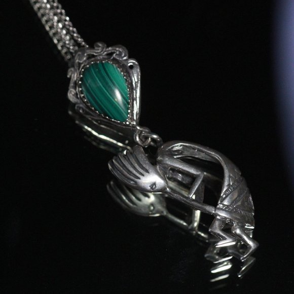 LIBERTY EE STERLING SILVER SOUTHWEST KOKOPELLI NECKLACE - Picture 10 of 10